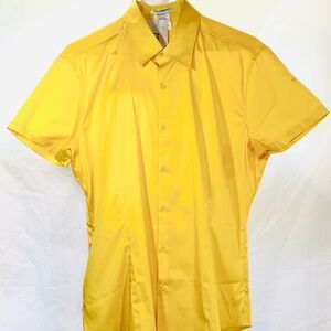 Nara Camicie Men’s yellow Italian Dress Shirt – Size Eu 3 xl (runs small)